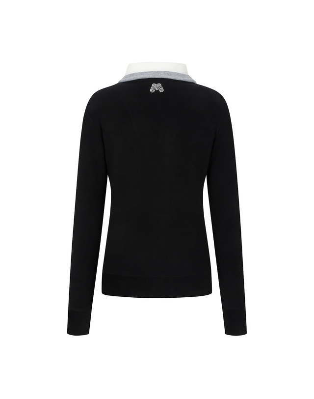 마틴골프 Sailor Collar Shirts_Black 블랙 착용컷