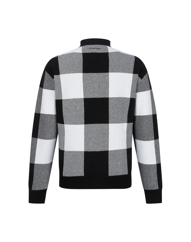 마틴골프 Check Half Zip-up Knit_Black (Men) 블랙 착용컷