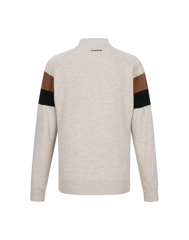 마틴골프 Line Point Half Zip-up Knit_L/Beige (Men) 베이지 착용컷