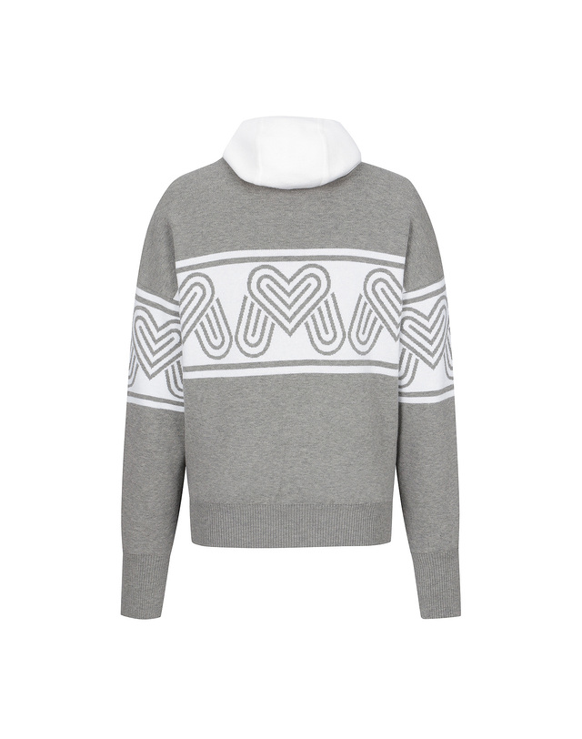 마틴골프 Mini Hoody Logo Pattern Sweater_M/Grey 그레이 착용컷