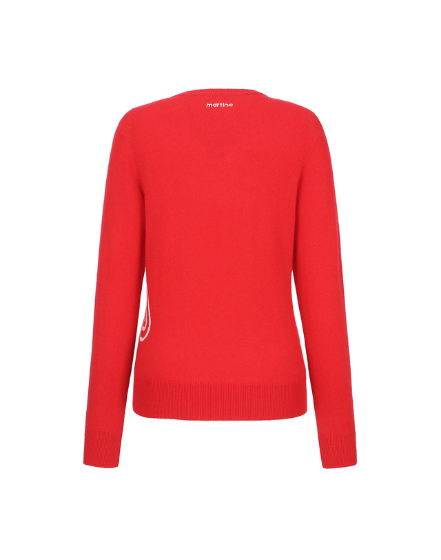 마틴골프 Basic Round Pullover_Red 레드 착용컷