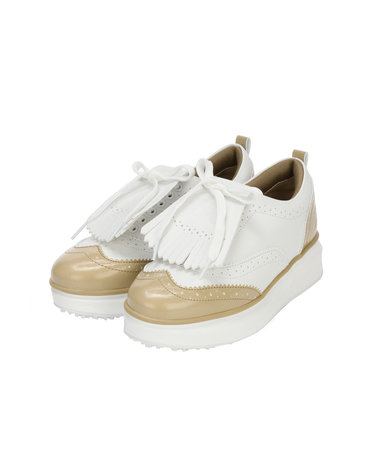 Tassel Spikeless Sneakers_Beige