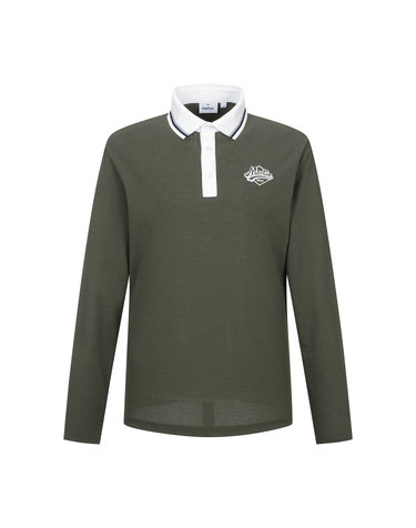 Collar Color Matching Polo Shirts_Khaki (Men)