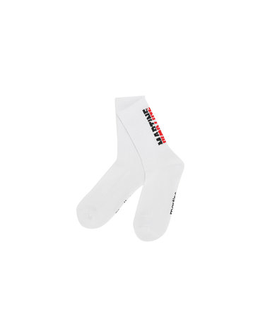 Lettering Point Middle Socks_White (Men)