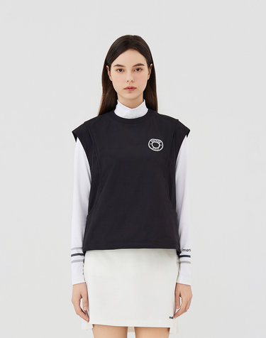 Round Neck Vest_Black