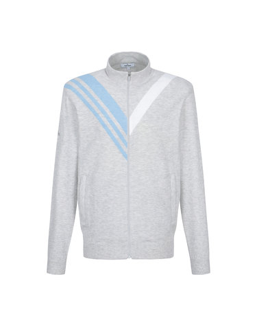 Color Matching Zip-up Swearter_M/Grey (Men)