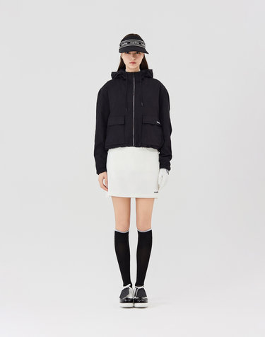 Hood Pattern Windbreaker_Black