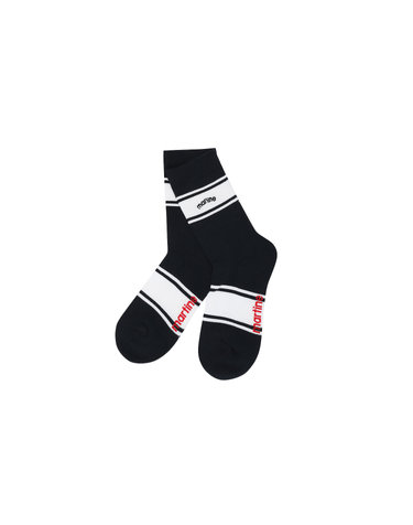 Color Block Middle Socks_Navy (Men)