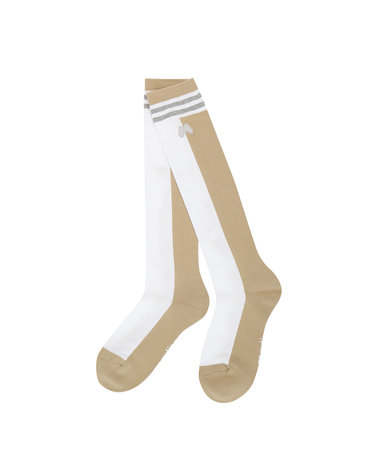 Unbalance Knee Socks_Beige