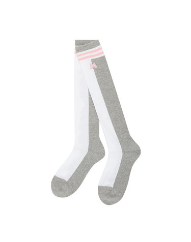 Unbalance Knee Socks_M/Grey
