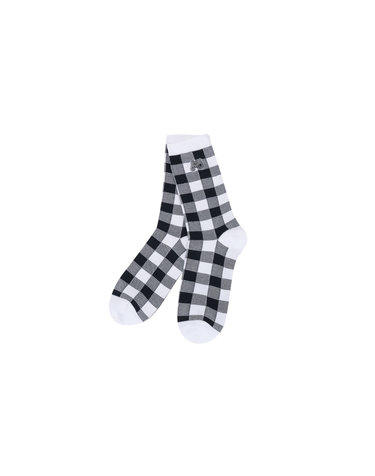 Gingham Check Middle Socks_Navy