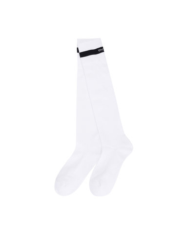 See-Through Line Knee Socks_White