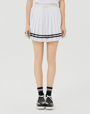 Collaboration String Pleats Culottes_White