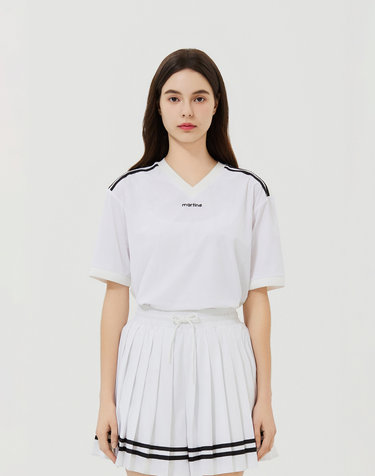 Collaboration V Neck Anorak_White