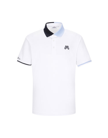 Half&Half Collar Polo Shirts_White (Men)