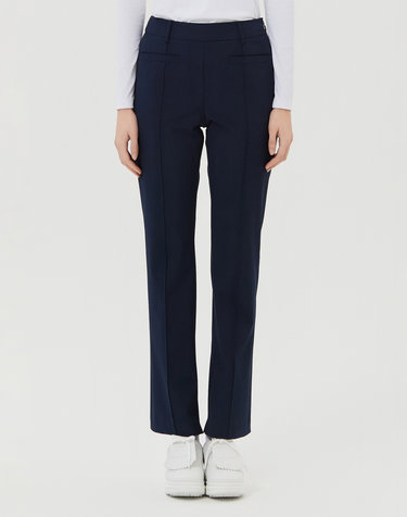 Patch Pocket Bootcut Pants_Navy