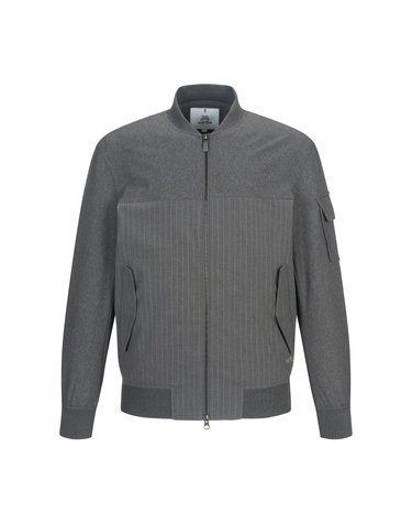 Wool Stripe Bomber jacket_M/GRAY (Men)