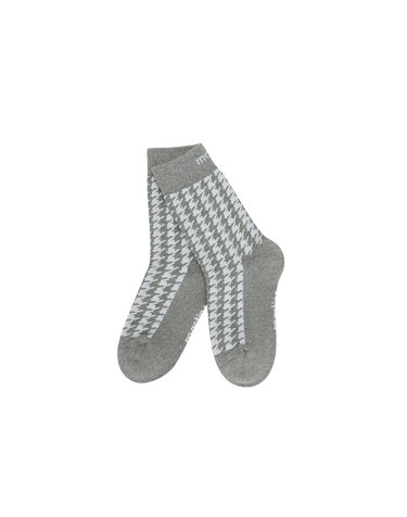 Jacquard Check Socks_GRAY