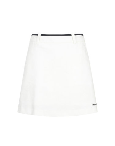 Stitch Logo Basic Skirts _OFF-WHITE