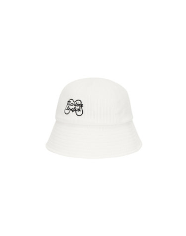 Symbol Corduroy Bucket Hat_WHITE