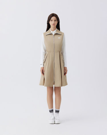 String Long Vest _BEIGE