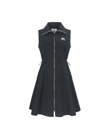 String Long Vest_BLACK