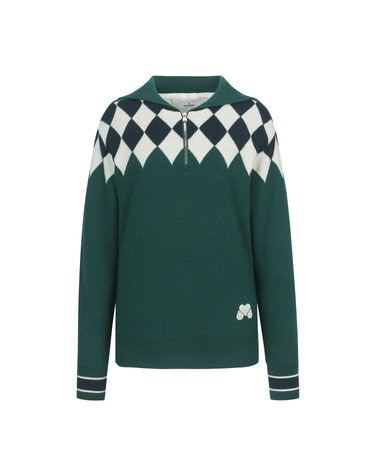Argyle Sailor Sweater_D/GREEN