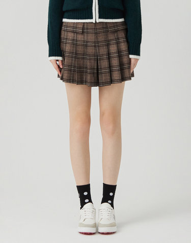 Winter Check Pattern Culotte_BROWN