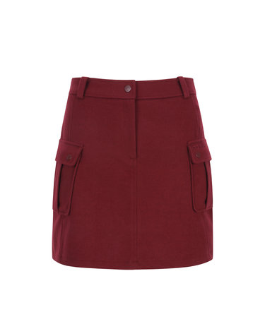 Out Pocket A Line Culotte_BURGUNDY