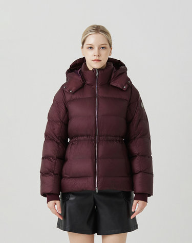 Detachable Fur Down Jumper_WINE (QW0EJP40679)