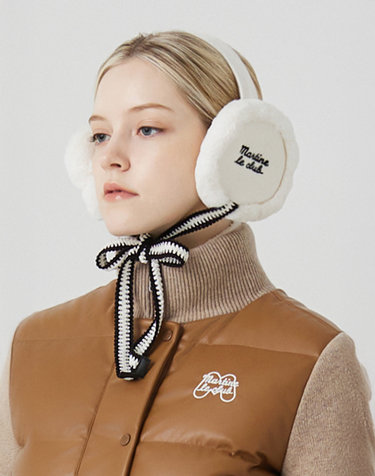 Fur Knit Bucket Hat_WHITE