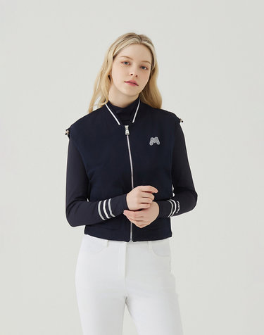 Shawl Collar Vest_Navy