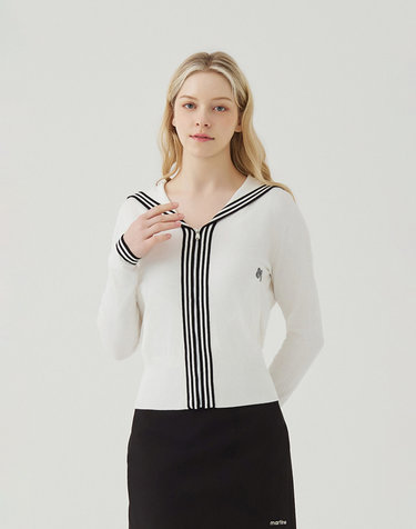 Full Open Knit Cardigan_O/White