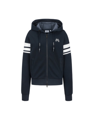 Jersey hood Cardigan_Navy