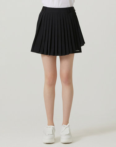Pleats Wrap Culottes_Black
