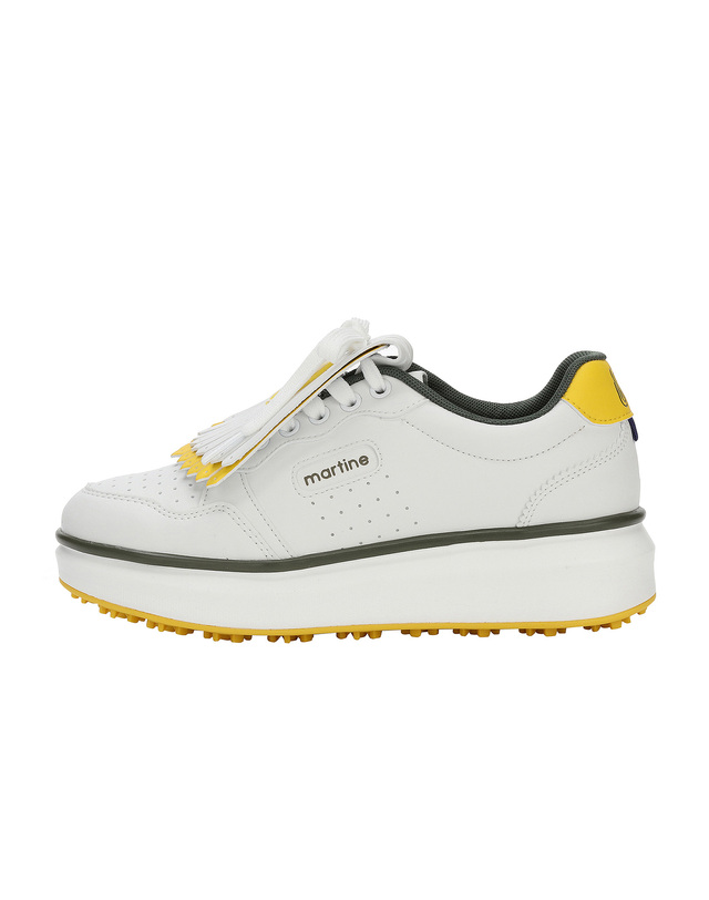 마틴골프 Color Tassel Spikeless Sneakers_Yellow 노랑 착용컷