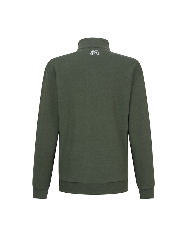 마틴골프 Color Block Half Zip-up Shirts_Khaki (Men) 카키 착용컷