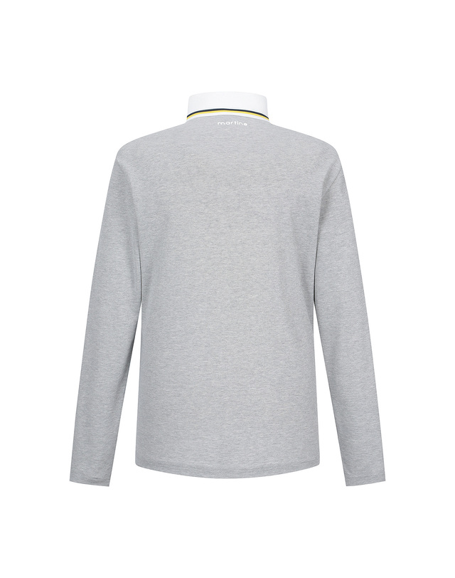 마틴골프 Collar Color Matching Polo Shirts_M/Grey (Men) 그레이 착용컷