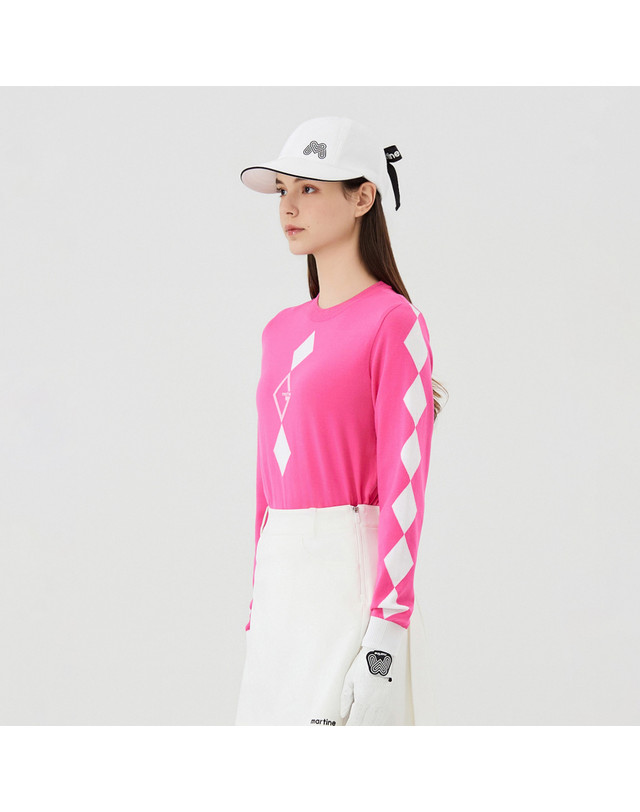마틴골프 Symbol Round Neck Pullover_Pink 핑크 착용컷