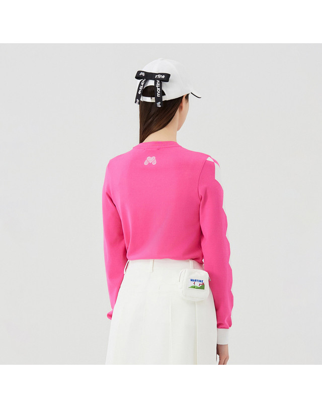 마틴골프 Symbol Round Neck Pullover_Pink 핑크 착용컷