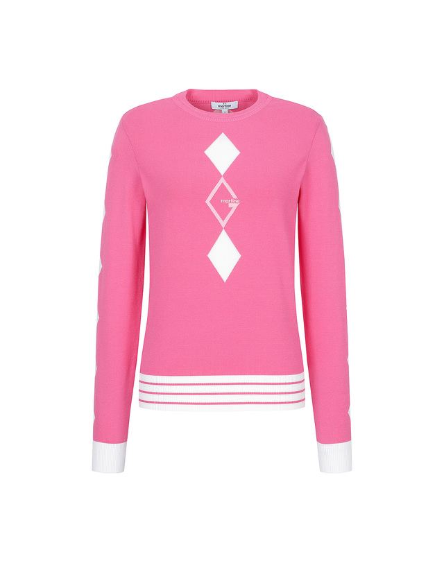 마틴골프 Symbol Round Neck Pullover_Pink 핑크 착용컷