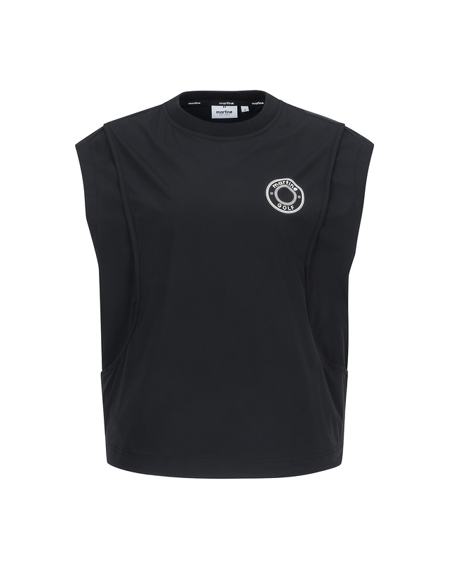 마틴골프 Round Neck Vest_Black 블랙 착용컷