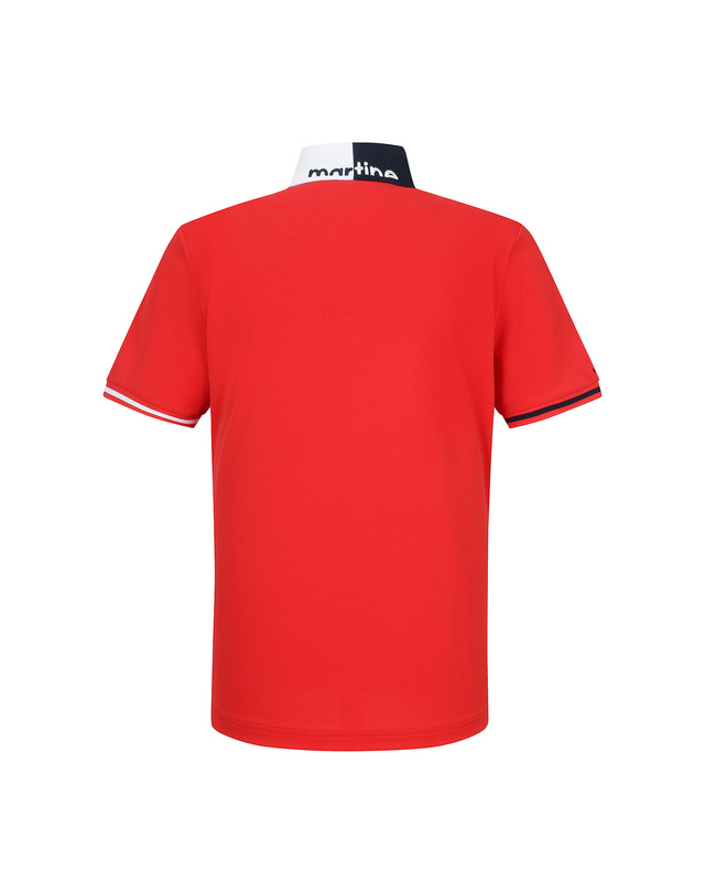 마틴골프 Half&Half Collar Polo Shirts_Red (Men) 레드 착용컷