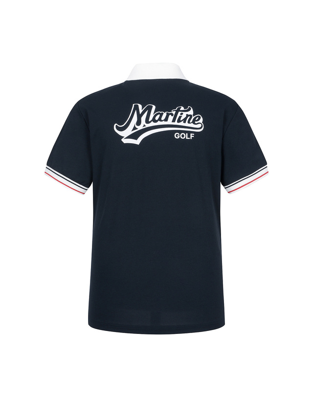 마틴골프 V Neck Polo Shirts_Navy (Men) 네이비 착용컷
