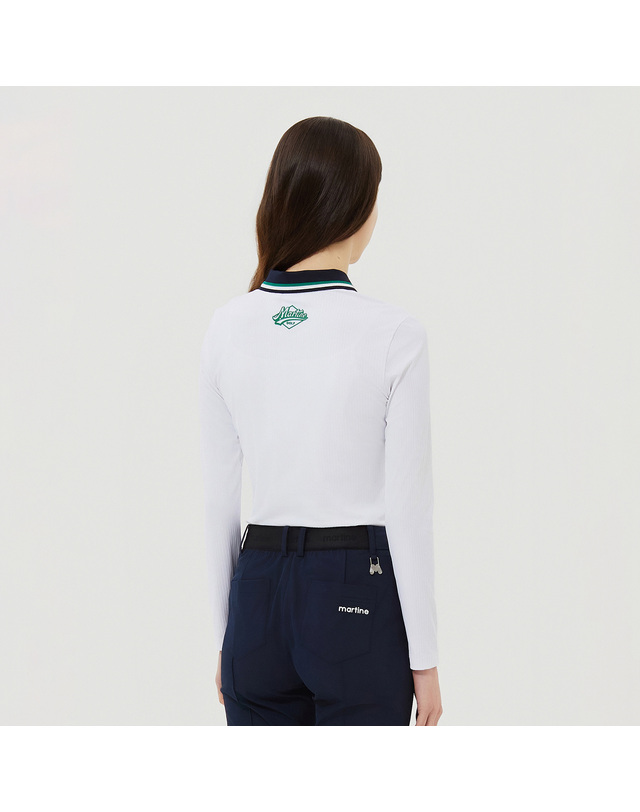 마틴골프 Ribbed Color Collar T-Shirts_White 흰색 착용컷