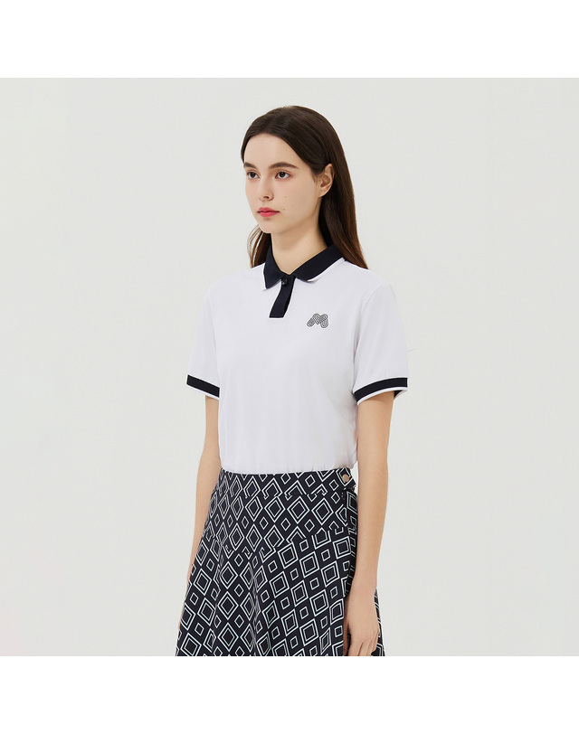 마틴골프 DTP Collar half Polo Shirts_White 흰색 착용컷