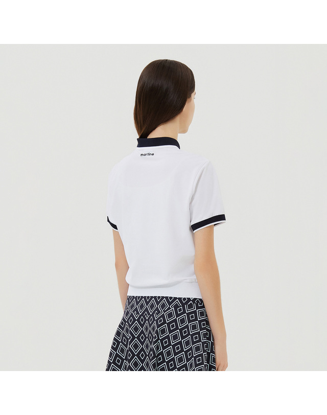 마틴골프 DTP Collar half Polo Shirts_White 흰색 착용컷