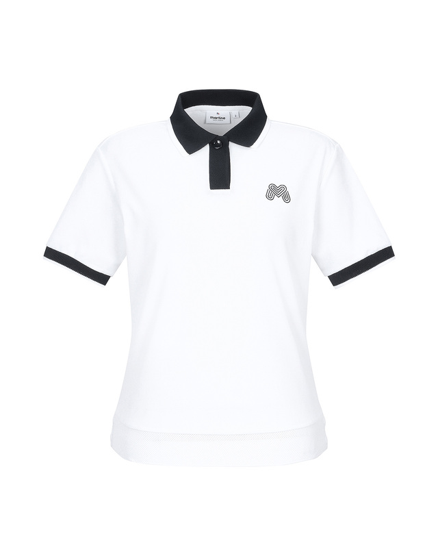 마틴골프 DTP Collar half Polo Shirts_White 흰색 착용컷