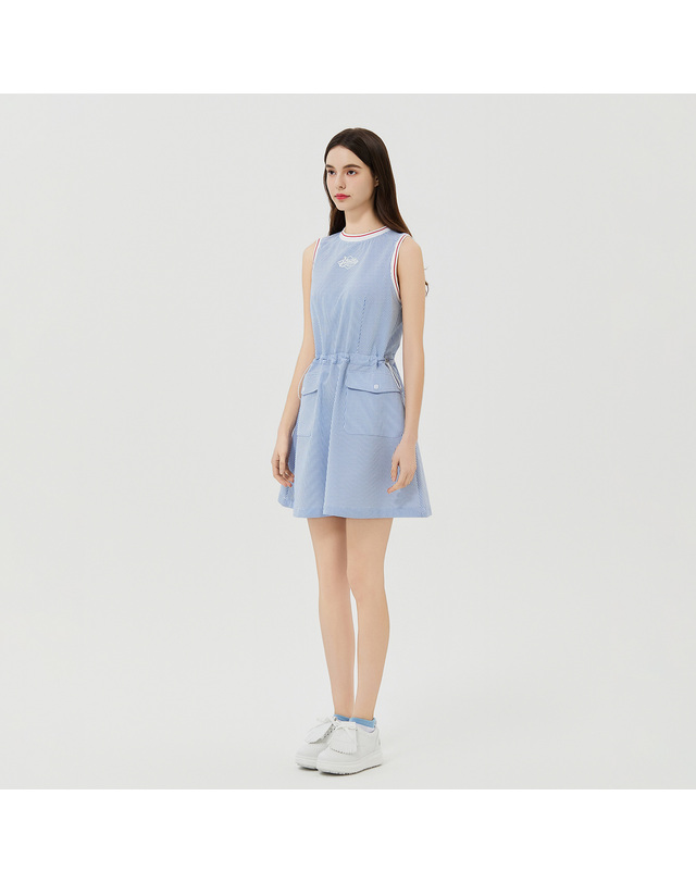마틴골프 Seersucker Sleeveless One-piece_Blue 블루 착용컷