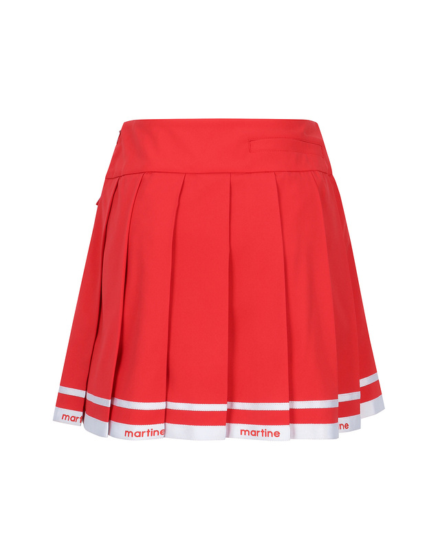 마틴골프 Color Line Pleats Culottes_Red 레드 착용컷
